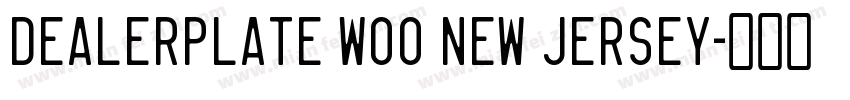 Dealerplate W00 New Jersey字体转换